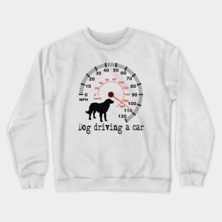 Dog Driving a Car Crewneck Sweatshirt